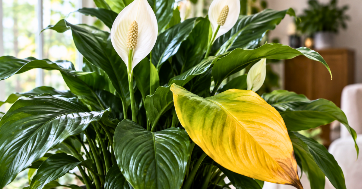 Peace Lily Leaves Turning Yellow? Check This Before You Water Again
